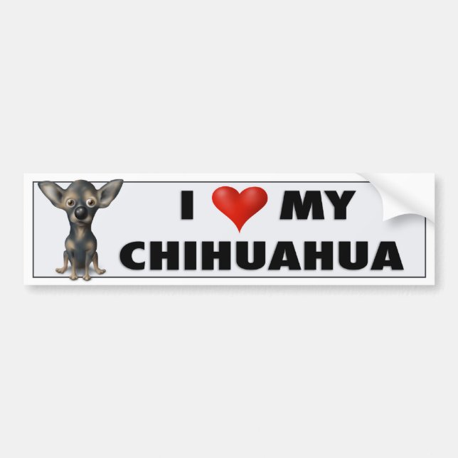 De Voiture Autocollant d'amour du chiwawa 2 (Devant)