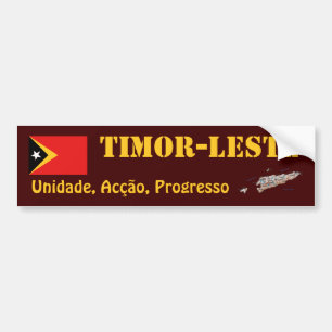 De Voiture Autocollant Drapeau + Carte du Timor oriental