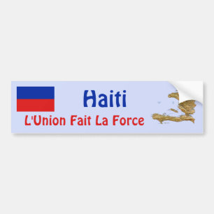 De Voiture Autocollant Drapeau et Carte d'Haïti