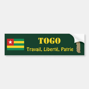 De Voiture Autocollant drapeau et carte du Togo