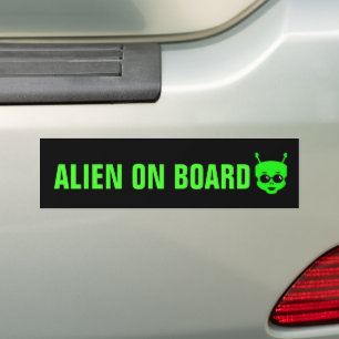 DE VOITURE AUTOCOLLANT DRÔLE ALIEN EST À BORD
