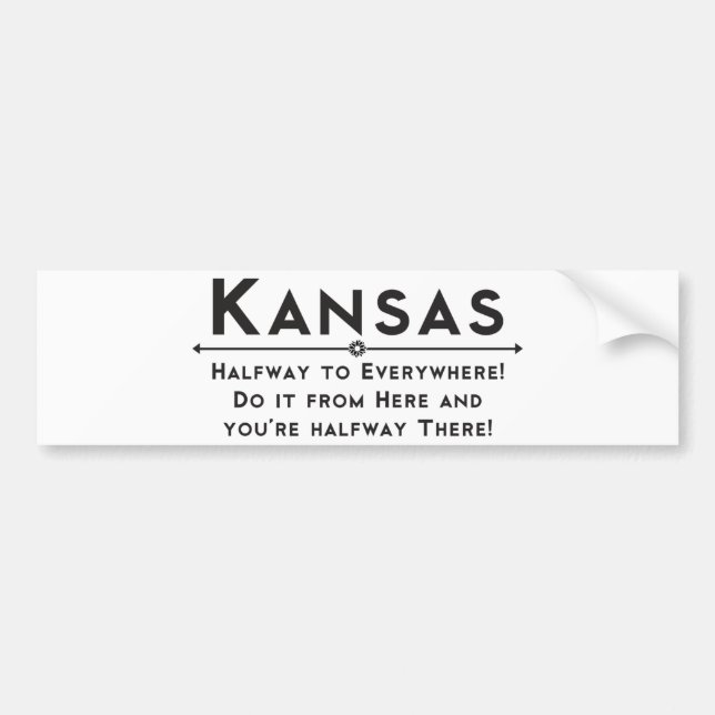 De Voiture Autocollant du Kansas Bumber (Devant)