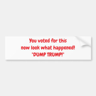 De Voiture autocollant "dump trump !"