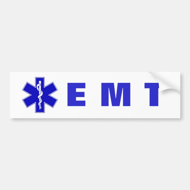 De Voiture Autocollant EMS Blue Star of Life (Devant)
