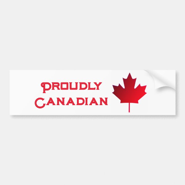De Voiture Autocollant fièrement canadien (Devant)