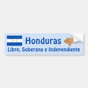 De Voiture Autocollant Honduras Drapeau et Carte