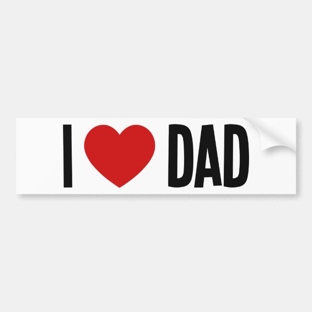 De Voiture Autocollant I Heart Papa (Devant)