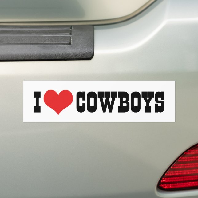 De Voiture Autocollant I Love Cowboys (En voiture)