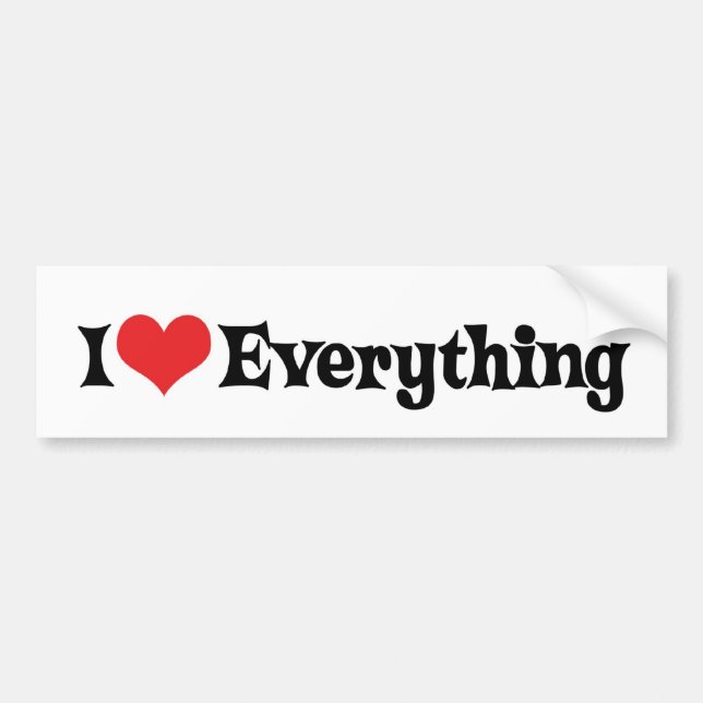 De Voiture Autocollant I Love Everything (Devant)