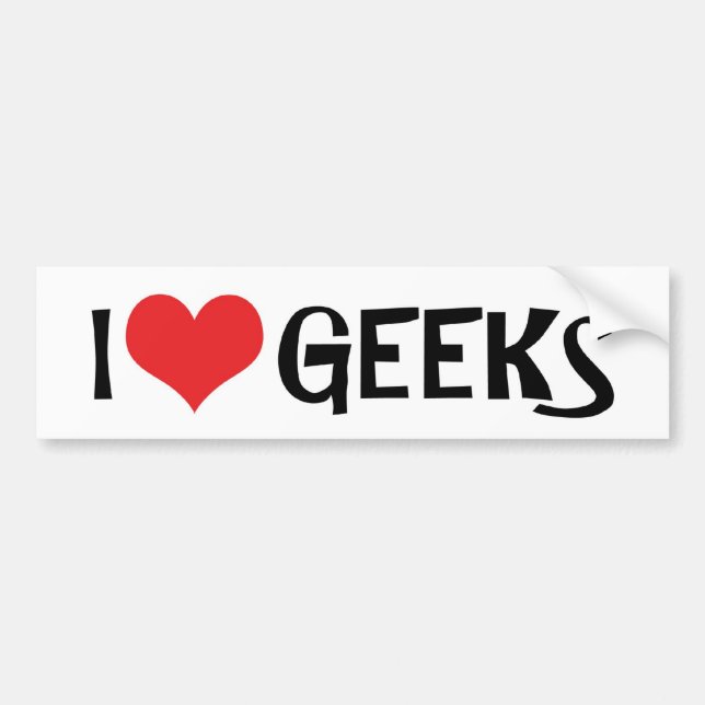 De Voiture Autocollant I Love Geeks (Devant)