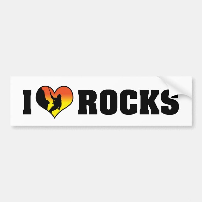De Voiture Autocollant I Love Rocks (Devant)
