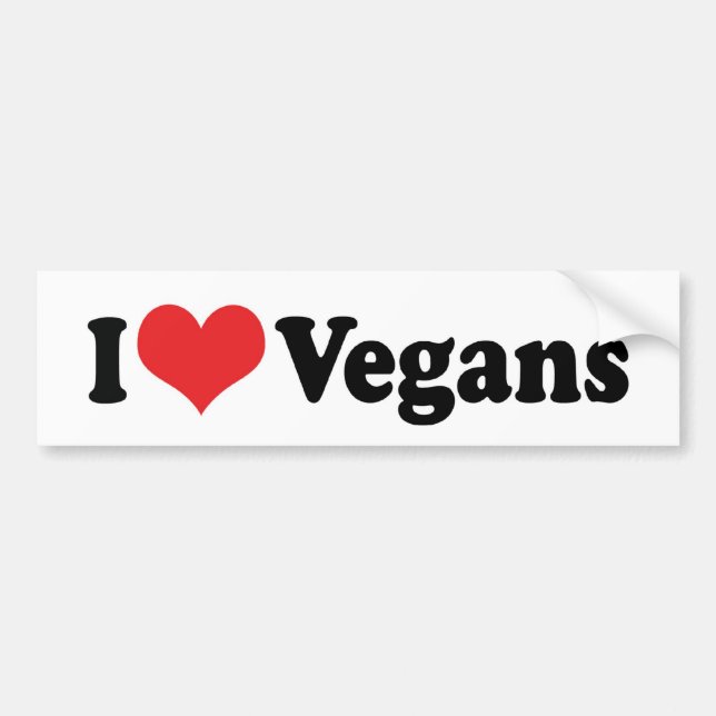 De Voiture Autocollant I Love Vegans (Devant)