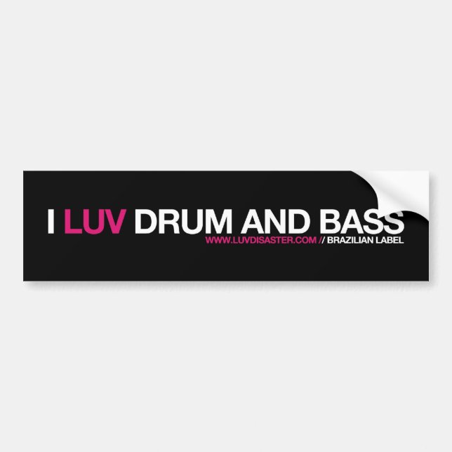 De Voiture Autocollant I LUV DNB (Devant)
