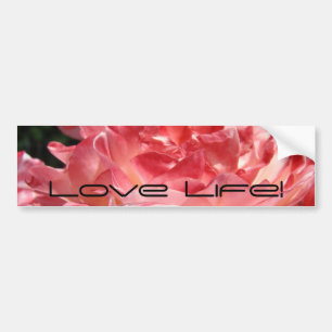 De Voiture Autocollant Love Life ! Rose d'été rose fleur