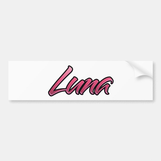 De Voiture Autocollant Luna rose pâle (Devant)