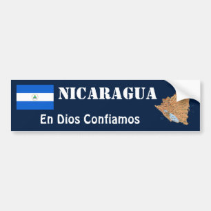 De Voiture Autocollant Nicaragua Drapeau + Carte