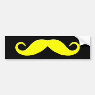 De Voiture Autocollant pare-chocs à moustache jaune