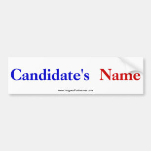 De Voiture Autocollant pare-chocs "Candidat"