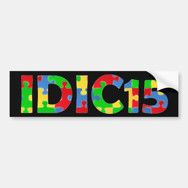 De Voiture Autocollant pare-chocs IDIC15 (Devant)