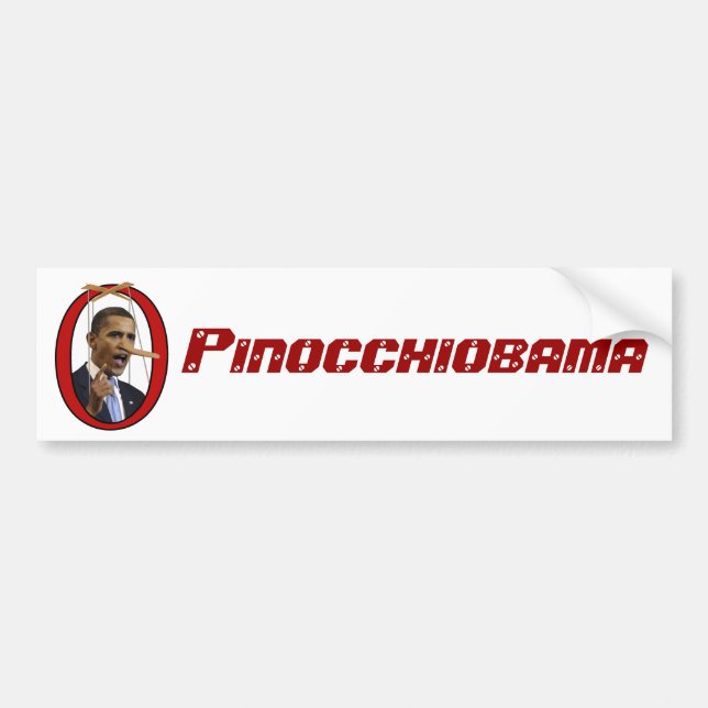 De Voiture Autocollant pare-chocs Pinocchiobama (Devant)