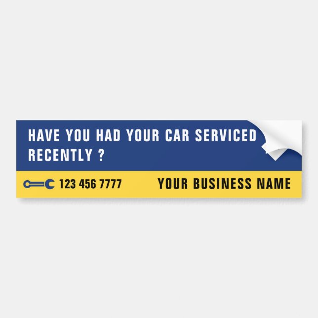 De Voiture Autocollant pare-chocs pour services professionnel (Devant)