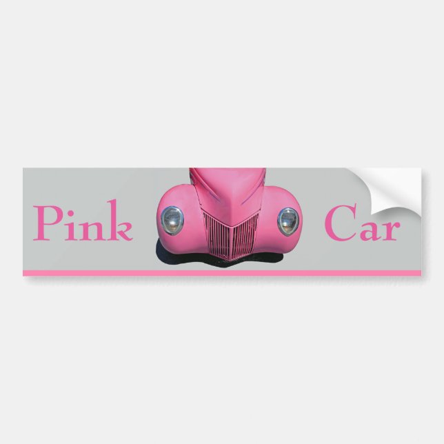 De Voiture Autocollant pare-chocs rose (Devant)
