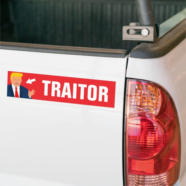 De Voiture Autocollant pare-chocs Traitor Anti Trump Car (Sur camion)