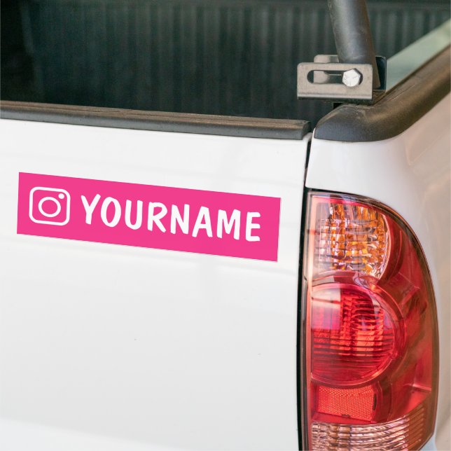 De Voiture Autocollant personnalisé pour Instagram rose (Sur camion)