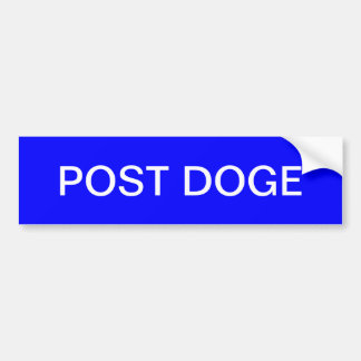 De Voiture Autocollant POST DOGE (bleu/blanc)