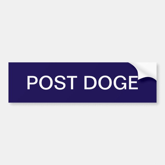 De Voiture Autocollant POST DOGE (bleu foncé/blanc) (Devant)