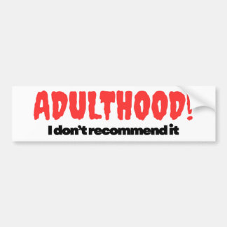 De Voiture Autocollant pour adulte - Je ne le recommande pas