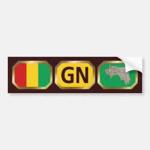 De Voiture Autocollant pour pare-chocs Drapeau Carte Code Gui
