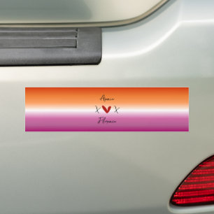 De Voiture Autocollant pour pare-chocs Drapeau lesbien X Love