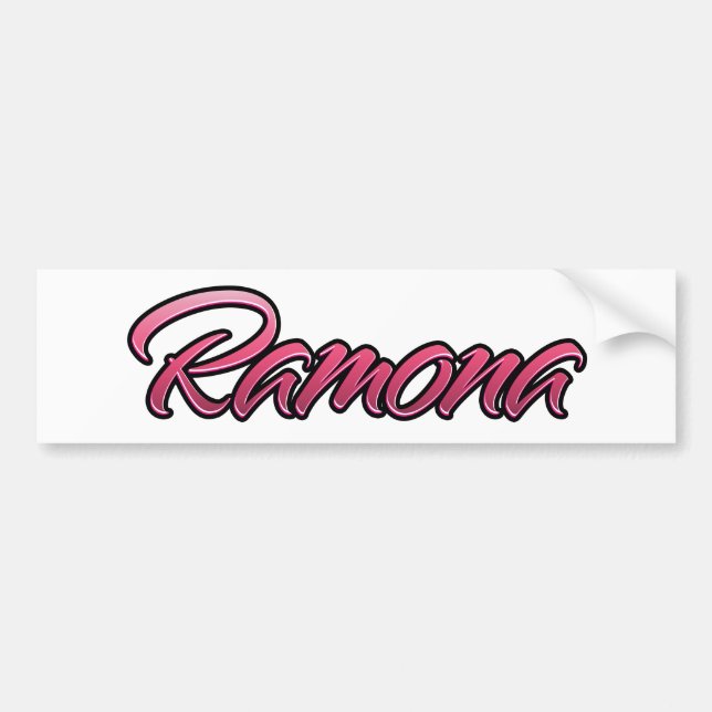 De Voiture Autocollant Ramona rose pâle (Devant)