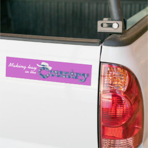 De Voiture autocollant violet "Making hay in the Country"
