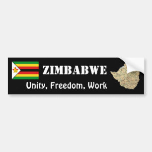 De Voiture Autocollant Zimbabwe Drapeau + Carte