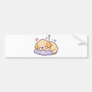 De Voiture Chien Mignon Endormi - Autocollant Vinyl Kawaii Pa