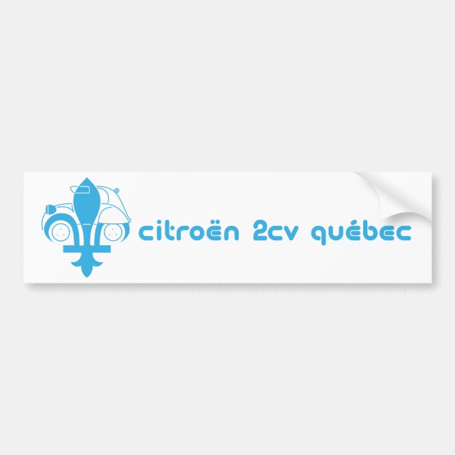 De Voiture Citroen 2cv Quebec autocollant (Devant)