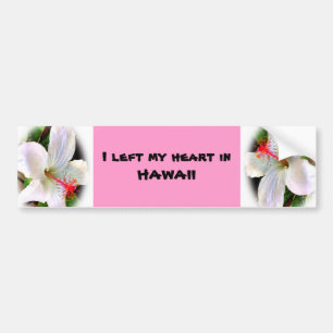 De Voiture Coeur en Hawaii autocollant pare-chocs
