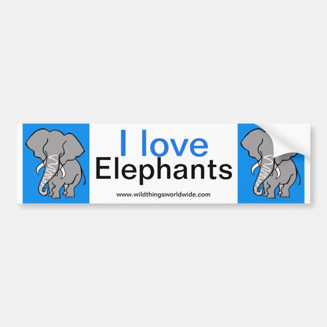 De Voiture Eléphant - autocollant pare-chocs (Devant)