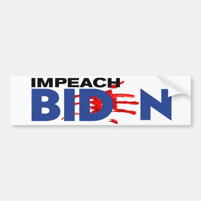 De Voiture IMPEACH BIDEN sanglant autocollant d'empreinte man (Devant)