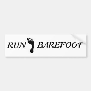 De Voiture Marque Barefoot "courir pieds nus" autocollant par