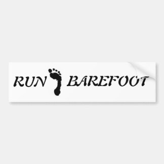 De Voiture Marque Barefoot "courir pieds nus" autocollant par