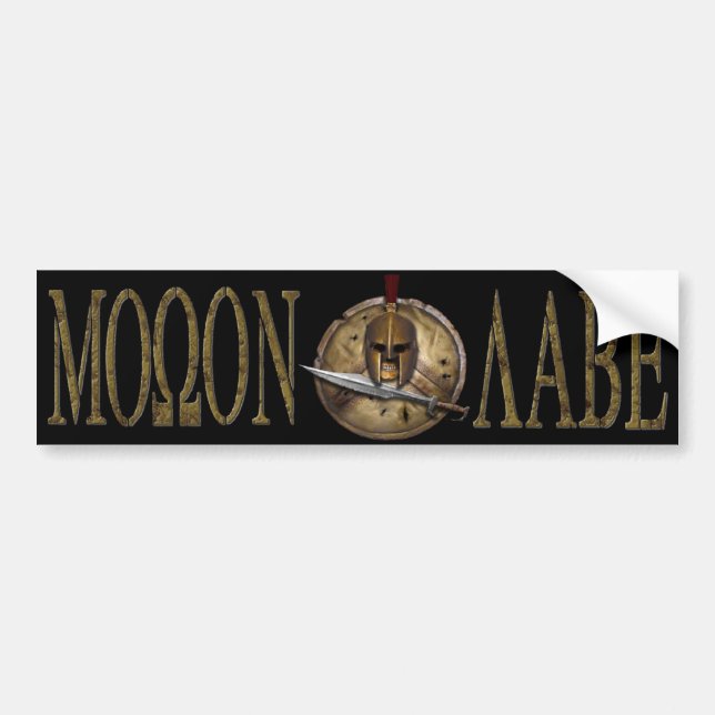 De Voiture Molon Labe Épée Spartiate Bmpr Autocollant (Devant)