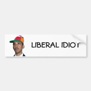 De Voiture obama, autocollant LIBÉRAL d'IDIOT