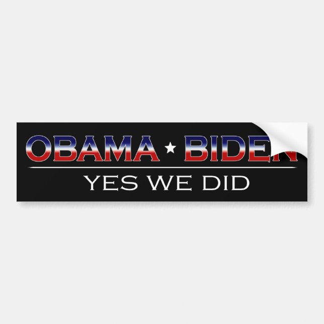 De Voiture Obama * Biden - Autocollant (Devant)