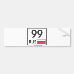 De Voiture RUS. Moscou. 99. Autocollant