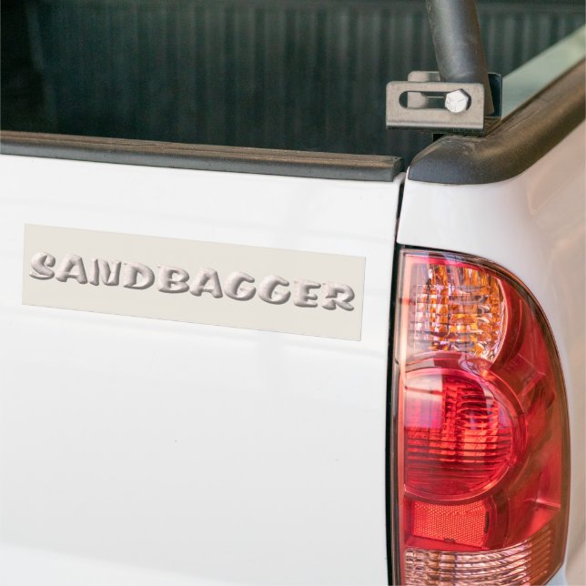 De Voiture Sable blanc Sandbagger autocollant pare-chocs (Sur camion)