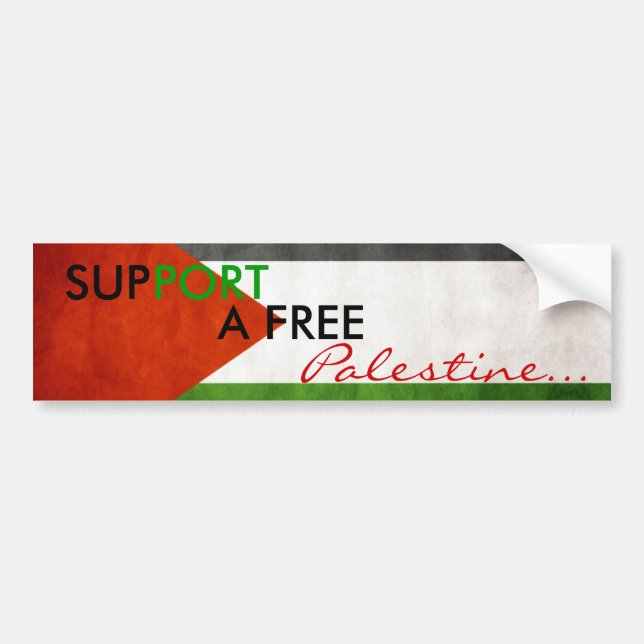 De Voiture Soutenez un autocollant Free Palestine Bumper (Devant)