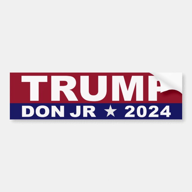 De Voiture Trump Don Jr Président 2024 autocollant pare-chocs (Devant)